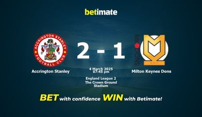 Dự đoán Accrington Stanley vs Milton Keynes Dons, Tỷ lệ cược & Mẹo cá cược 03/04/2025