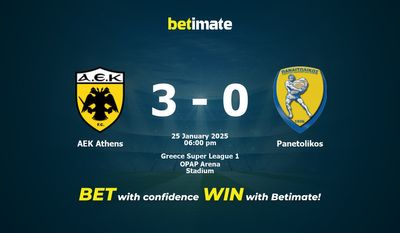 Dự đoán AEK Athens vs Panetolikos, Tỷ lệ cược & Mẹo cá cược 25/01/2025