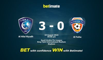 Soi kèo dự đoán Al Hilal Riyadh vs Al Feiha ngày 19/08/2023