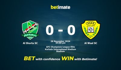 Dự đoán Al Shorta SC vs Al Wasl SC, Tỷ lệ cược & Mẹo cá cược 26/11/2024