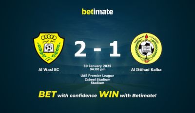 Dự đoán Al Wasl SC vs Al Ittihad Kalba, Tỷ lệ cược & Mẹo cá cược 30/01/2025