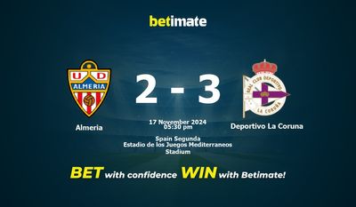 Soi kèo Almeria vs Deportivo La Coruna, Tỷ lệ & Mẹo cá cược 17/11/2024