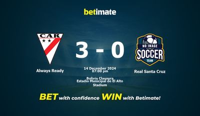 Dự đoán, tỷ lệ cược và mẹo cá cược Always Ready vs Real Santa Cruz 14/12/2024