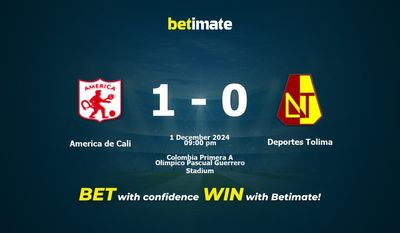 Dự đoán America de Cali vs Deportes Tolima, Tỷ lệ cược & Mẹo cá cược 12/01/2024