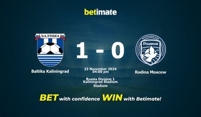 Dự đoán Baltika Kaliningrad vs Rodina Moscow, Tỷ lệ cược & Mẹo cá cược 23/11/2024