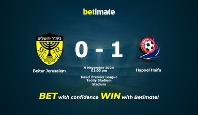 Dự đoán Beitar Jerusalem vs Hapoel Haifa, tỷ lệ và tip cá cược 09/11/2024