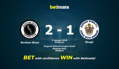 Dự đoán Boreham Wood vs Slough, Tỷ lệ cược & Mẹo cá cược 01/01/2025