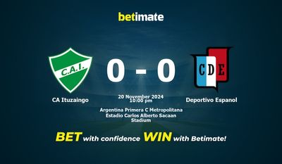Dự đoán CA Ituzaingo vs Deportivo Espanol, Tỷ lệ & Mẹo cá cược 20/11/2024