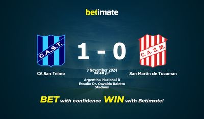 Dự đoán CA San Telmo vs San Martin de Tucuman, Tỷ lệ & Mẹo cá cược 09/11/2024