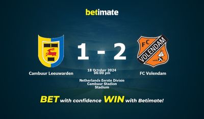 Dự đoán Cambuur Leeuwarden vs FC Volendam, Tỷ lệ & Mẹo cá cược 18/10/2024