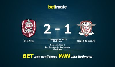 Dự đoán CFR Cluj vs Rapid Bucuresti, Tỷ lệ & Mẹo cá cược 23/11/2024