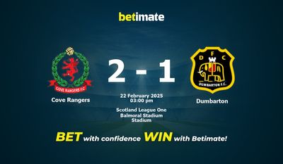 Dự đoán Cove Rangers vs Dumbarton, Tỷ lệ cược & Mẹo cá cược 22/02/2025