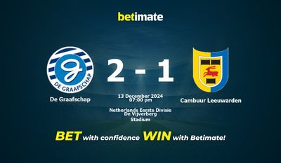 Dự đoán De Graafschap vs Cambuur Leeuwarden, Tỷ lệ & Mẹo cá cược 13/12/2024