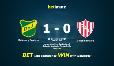 Dự đoán Defensa y Justicia vs Union Santa Fe, Tỷ lệ & Mẹo cá cược 15/12/2024