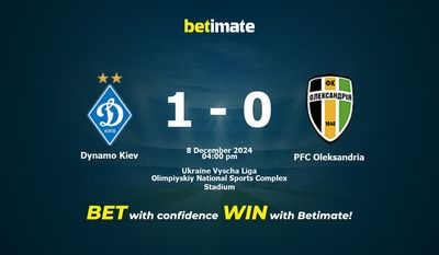 Dự đoán Dynamo Kiev vs PFC Oleksandria, Tỷ lệ cược & Mẹo cá cược 12/08/2024