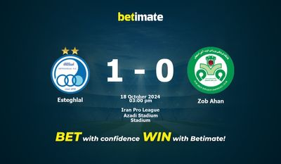 Dự đoán Esteghlal vs Zob Ahan, Tỷ lệ cược & Mẹo cá cược 18/10/2024