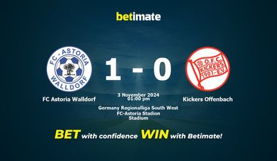 Soi kèo FC Astoria Walldorf vs Kickers Offenbach, Tỷ lệ & Mẹo cá cược 03/11/2024