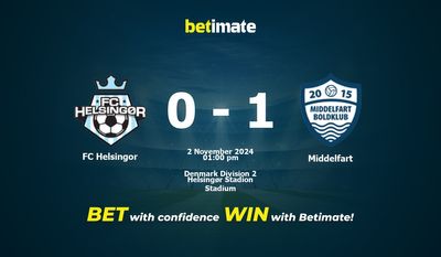 Dự đoán FC Helsingor vs Middelfart, Tỷ lệ & Mẹo cá cược 02/11/2024