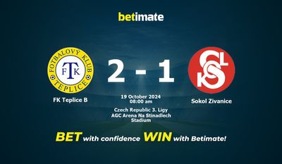 Dự đoán FK Teplice B vs Sokol Zivanice, tỷ lệ và tip cá cược 19/10/2024