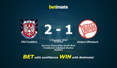 Dự đoán, Tỷ lệ cược & Mẹo cá cược FSV Frankfurt vs Kickers Offenbach 12/01/2024