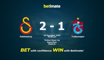 Dự đoán Galatasaray vs Trabzonspor, Tỷ lệ cược & Mẹo cá cược 12/16/2024