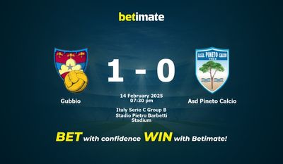 Dự đoán Gubbio vs Asd Pineto Calcio, Tỷ lệ cược & Mẹo cá cược 02/14/2025