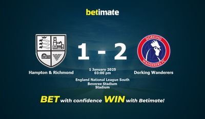 Dự đoán, tỷ lệ cược và mẹo cá cược Hampton & Richmond vs Dorking Wanderers 01/01/2025