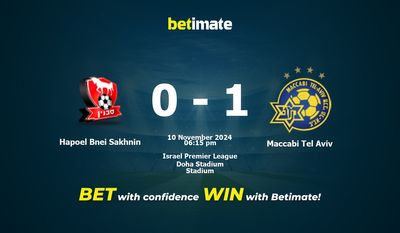 Dự đoán, Tỷ lệ cược & Mẹo cá cược Hapoel Bnei Sakhnin vs Maccabi Tel Aviv 11/10/2024