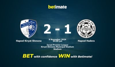 Dự đoán Hapoel Kiryat Shmona vs Hapoel Hadera, Tỷ lệ cược & Mẹo cá cược 11/09/2024