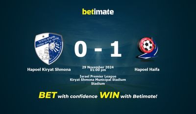 Dự đoán Hapoel Kiryat Shmona vs Hapoel Haifa, Tỷ lệ cược & Mẹo cá cược 29/11/2024