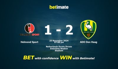Dự đoán Helmond Sport vs ADO Den Haag, Tỷ lệ & Mẹo cá cược 25/11/2024
