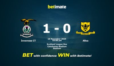 Dự đoán, Tỷ lệ cược & Mẹo cá cược Inverness CT vs Alloa 11/16/2024