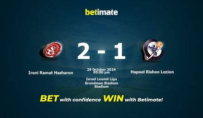 Dự đoán, Tỷ lệ cược & Mẹo cá cược Ironi Ramat Hasharon vs Hapoel Rishon Lezion 29/10/2024