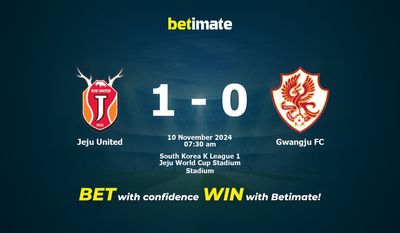 Dự đoán Jeju United vs Gwangju FC, Tỷ lệ cược & Mẹo cá cược 11/10/2024