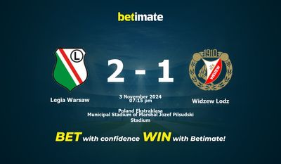Soi kèo, tỷ lệ và tip cá cược Legia Warsaw vs Widzew Lodz 03/11/2024