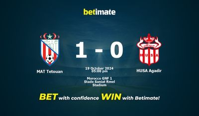 Dự đoán MAT Tetouan vs HUSA Agadir, Tỷ lệ & Mẹo cá cược 19/10/2024