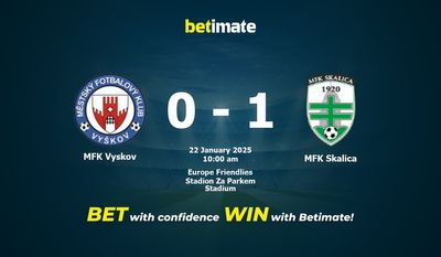 Soi kèo MFK Vyskov vs MFK Skalica, Tỷ lệ & Mẹo cá cược 22/01/2025