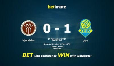 Dự đoán Mjondalen vs Jerv, Tỷ lệ & Mẹo cá cược 24/11/2024
