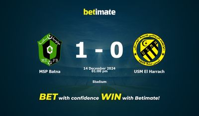 Dự đoán MSP Batna vs USM El Harrach, Tỷ lệ cược & Mẹo cá cược 14/12/2024