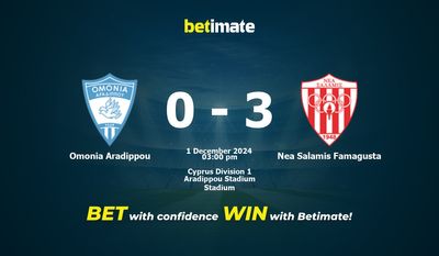 Soi kèo Omonia Aradippou vs Nea Salamis Famagusta, tỷ lệ và tip cá cược 01/12/2024