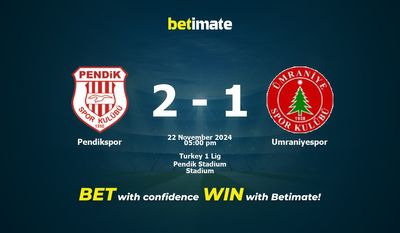 Dự đoán Pendikspor vs Umraniyespor, Tỷ lệ & Mẹo cá cược 22/11/2024