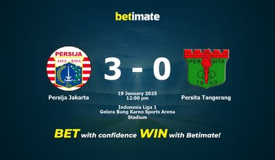Nhận định Persija Jakarta vs Persita Tangerang, tỷ lệ và tip cá cược 19/01/2025