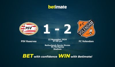 Dự đoán PSV Reserves vs FC Volendam, Tỷ lệ cược & Mẹo cá cược 22/11/2024