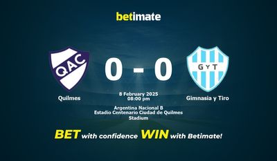 Dự đoán Quilmes vs Gimnasia y Tiro, tỷ lệ cá cược 08/02/2025