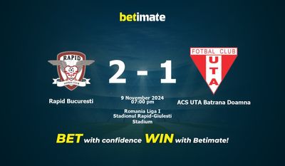Dự đoán Rapid Bucuresti vs ACS UTA Batrana Doamna, Tỷ lệ & Mẹo cá cược 09/11/2024