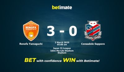 Renofa Yamaguchi vs Consadole Sapporo Dự đoán, Tỷ lệ cược & Mẹo cá cược 03/02/2025