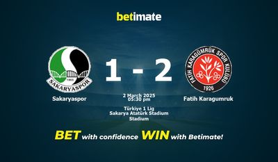 Dự đoán Sakaryaspor vs Fatih Karagumruk, tỷ lệ và tip cá cược 02/03/2025