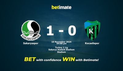 Dự đoán Sakaryaspor vs Kocaelispor, Tỷ lệ & Mẹo cá cược 10/11/2024
