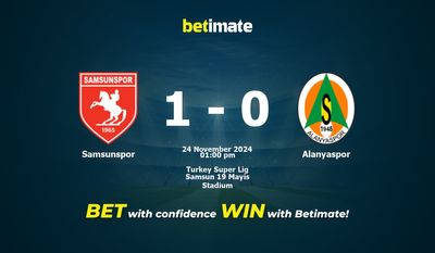 Dự đoán Samsunspor vs Alanyaspor, Tỷ lệ & Mẹo cá cược 24/11/2024