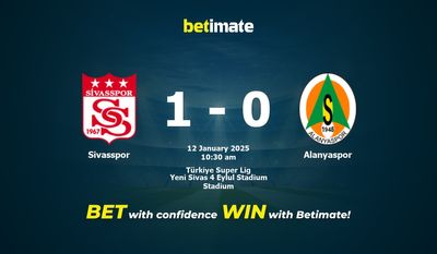 Soi kèo Sivasspor vs Alanyaspor, Tỷ lệ & Mẹo cá cược 12/01/2025